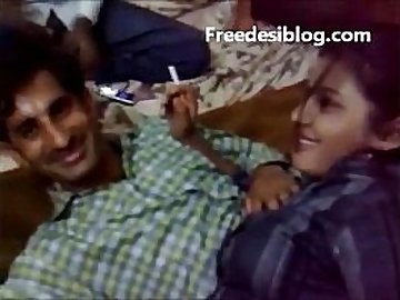 Desi Girl and Boy Enjoy in Hotel Room With Hindi Audio