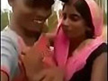 Indian mom outdoor kissing