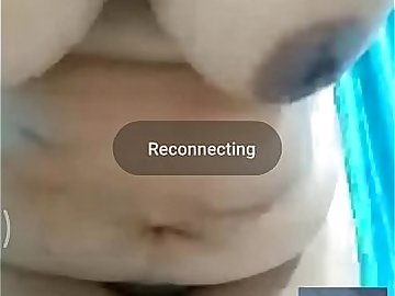 Mallu wife with big boobs video calling with big black  cock guy.