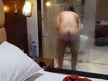 Indian Wife On Honeymoon In Bathroom For Shower
